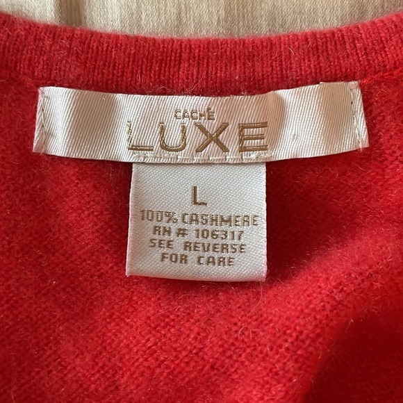 Cache Luxe 100% Cashmere Halter Tunic Sweater - Picture 7 of 8